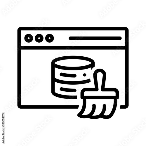 Black line icon for Cache