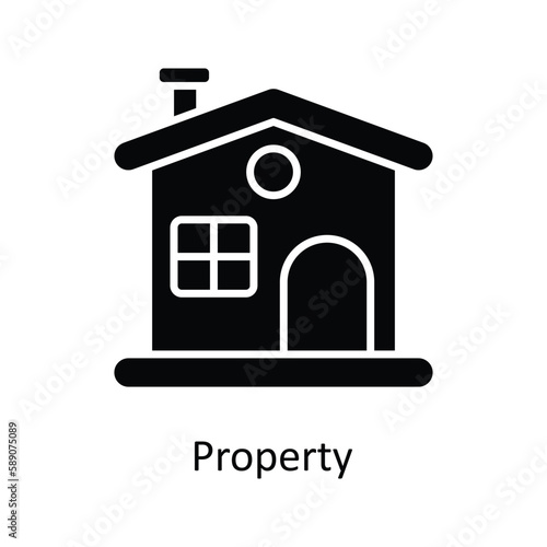 Property Vector Solid Icons. Simple stock illustration stock