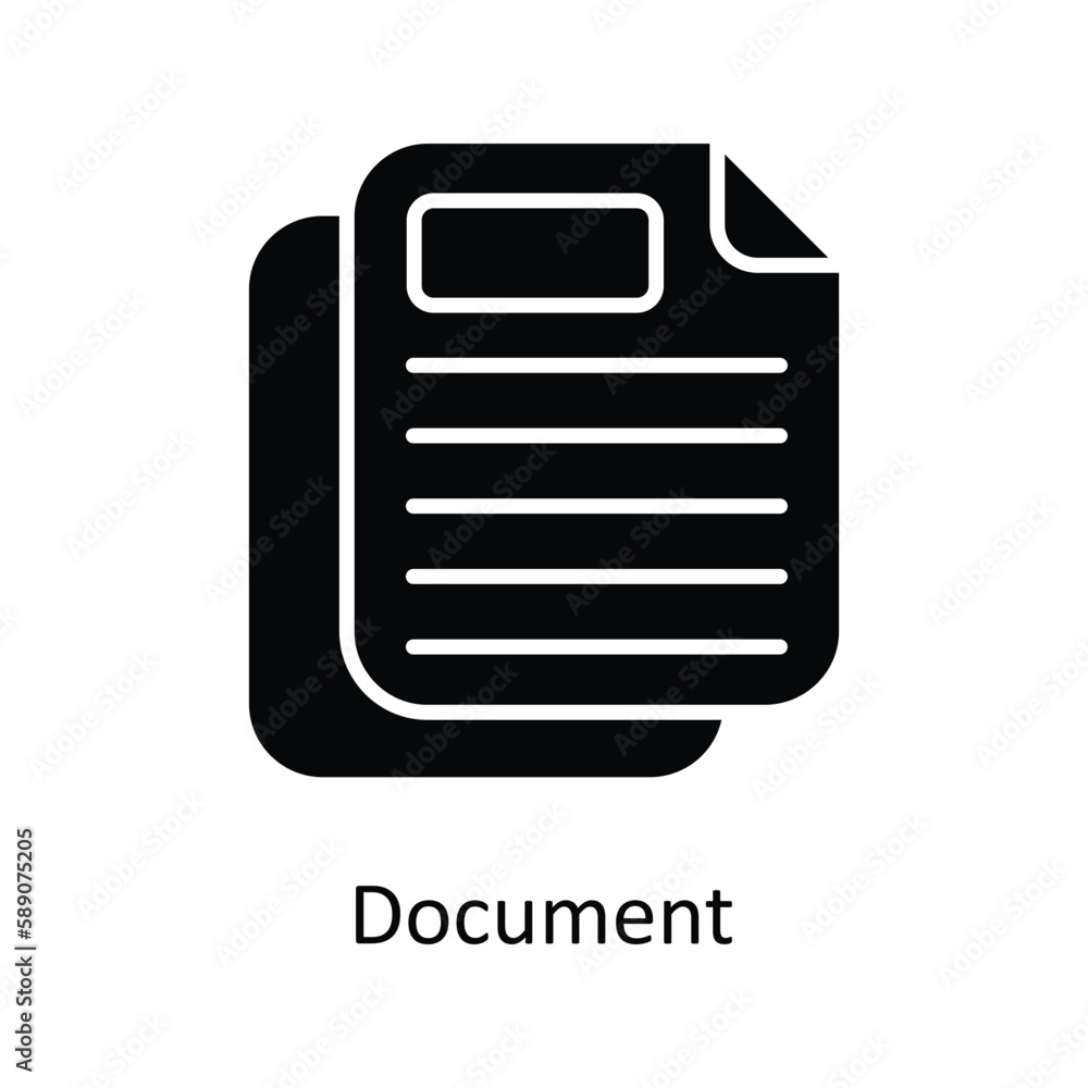 Document Vector Solid Icons. Simple stock illustration stock Document Vector Solid Icons. Simple stock illustration stock