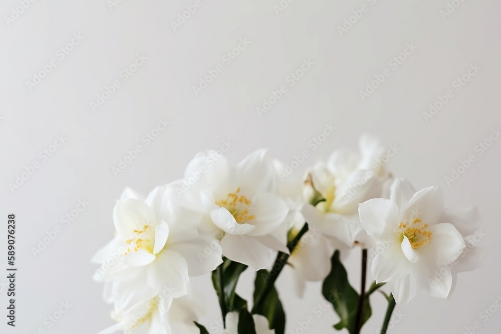 White Flowers on a White Background