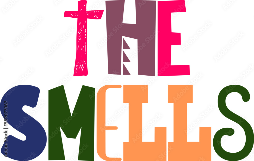 The Smells Hand Lettering Illustration for Newsletter, Packaging, Postcard , Logo The Smells Hand Lettering Illustration for Newsletter, Packaging, Postcard , Logo