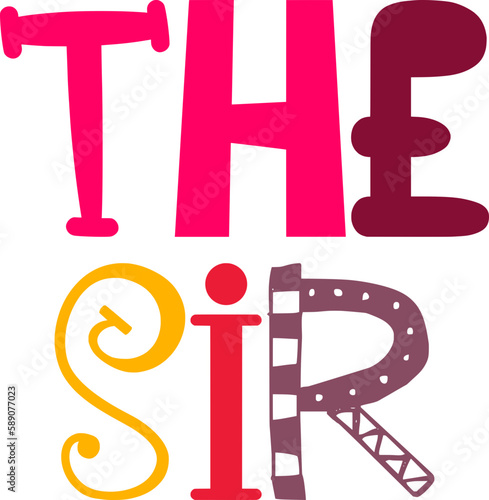 The Sir Calligraphy Illustration for Bookmark , Decal, Presentation , Social Media Post