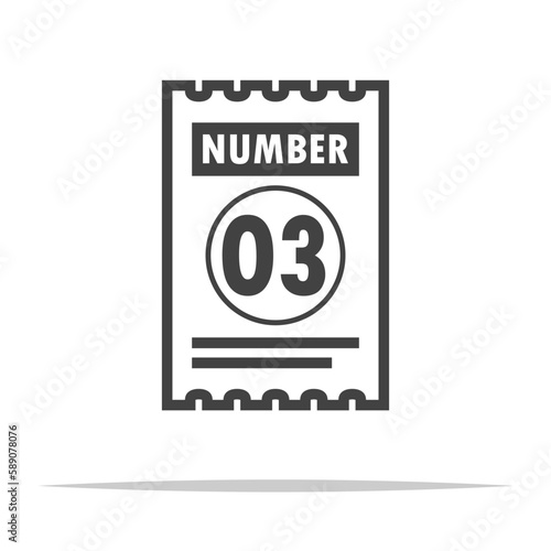 Queue number ticket icon transparent vector isolated