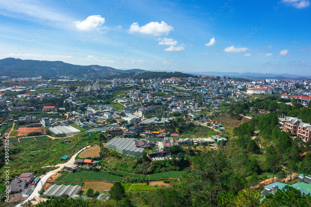 Beautiful view of the Da Lat city