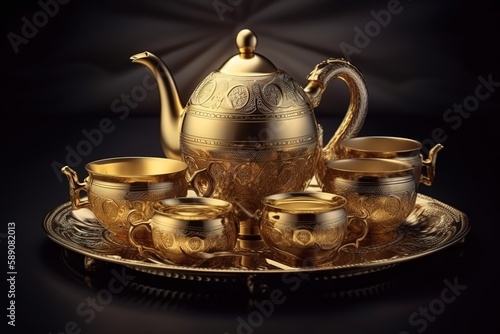 teapot and cup , generative Ai