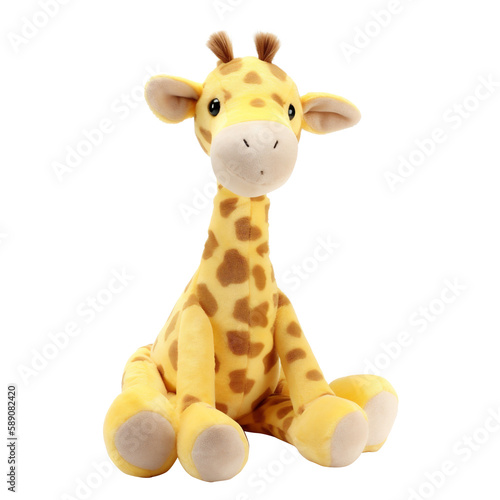 Sitting Giraffe Plush Toy  Tall and Lovely Cuddles. Generative AI