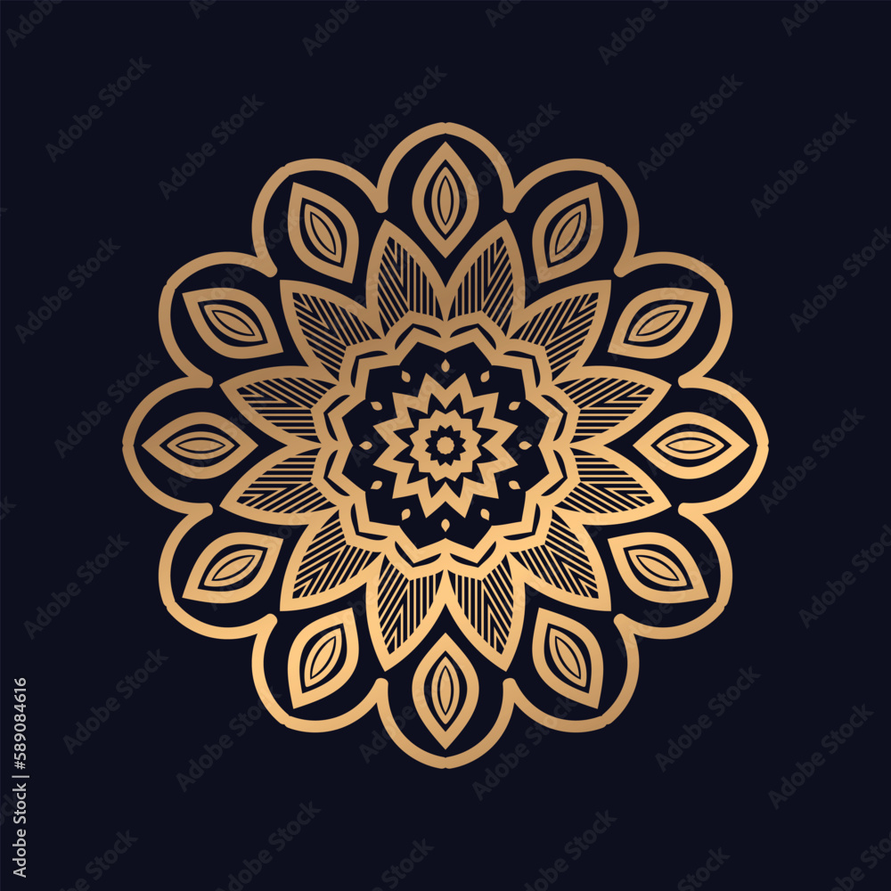 Creative luxury golden mandala design background