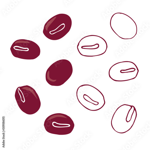 小豆のイラスト