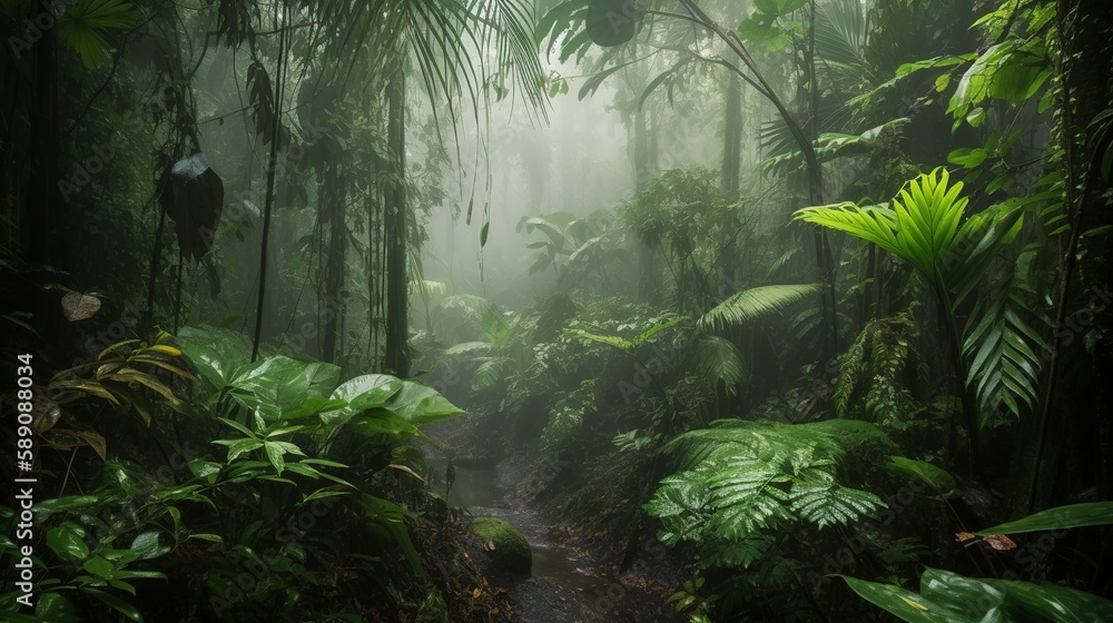 Inside Dense Rainforest 