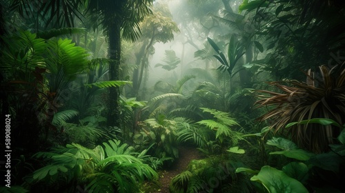 Inside Dense Rainforest 