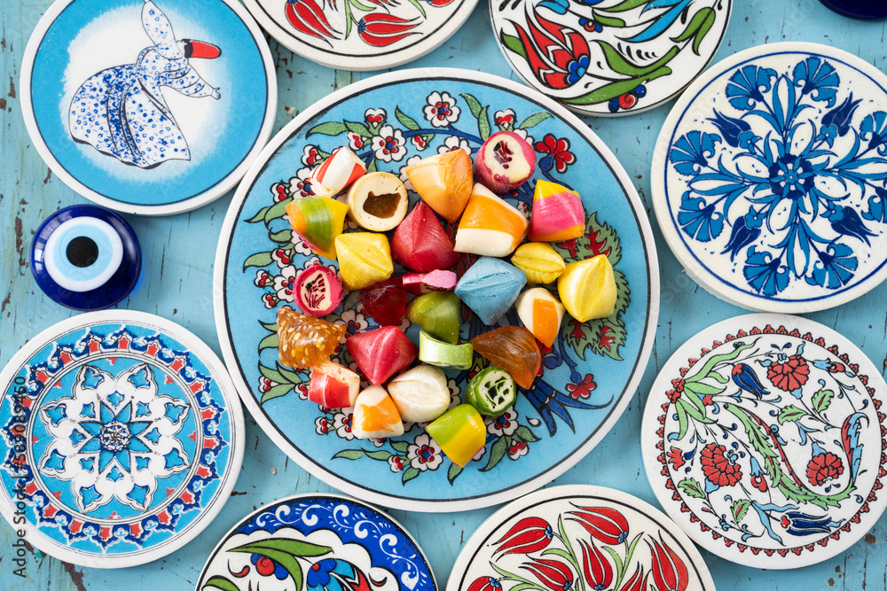 Colorful Ramadan Eid Candy, Traditional Ottoman Candy (Osmanlı Akide