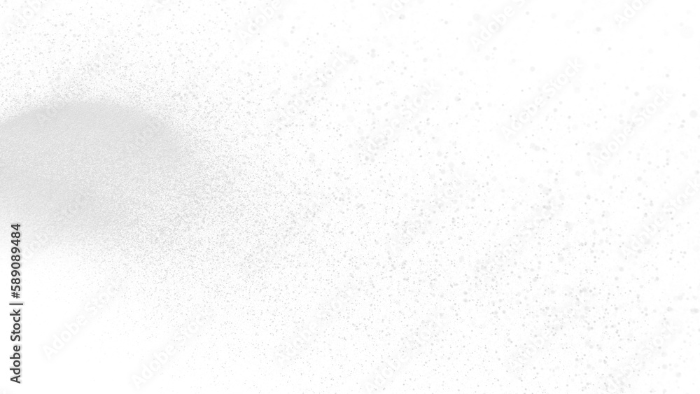 flying white powder isolated on transparent background