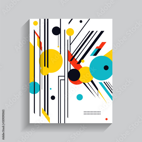 Modern abstract cover. Minimal cover design. Colorful geometric background. Brochure layout and modern business flyer poster template. Annual report. Vector illustration flat design.