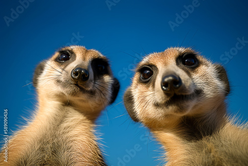 meerkats watching viewer