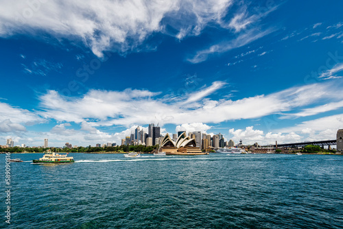 Cityscape of Sydney, Australia with Opera House and Harbour Bridge © Yido