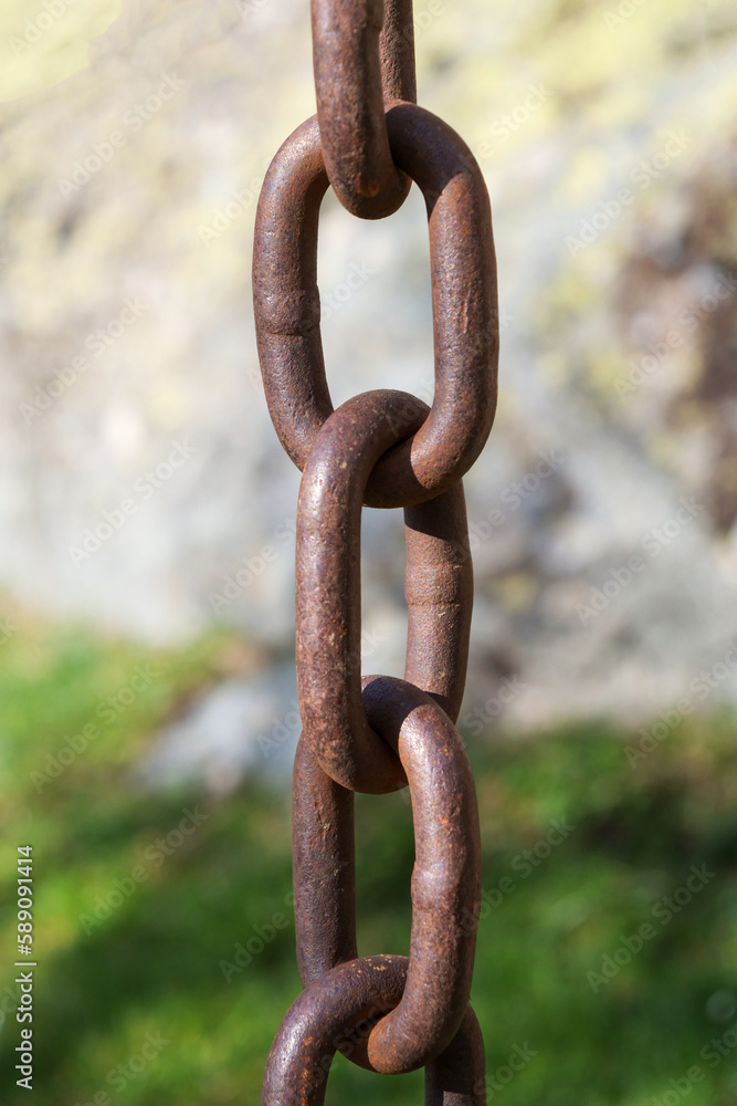 close up of old rusty chain close up of old rusty chain