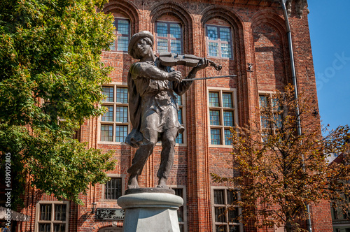 Flisak Fountain in Torun, Kuyavian-Pomeranian Voivodeship, Poland