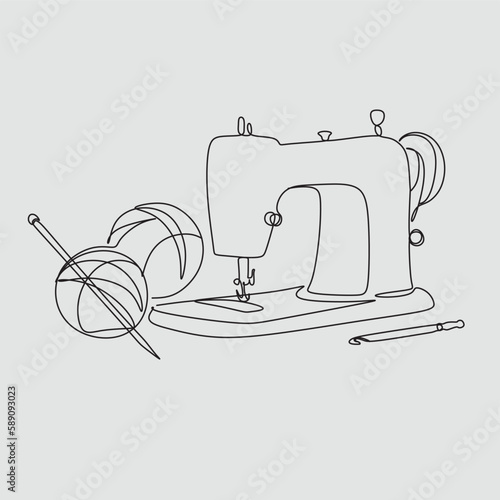 seamstress, handwork, seam, cloth, business, vintage, tool, equipment, textile, craft, fabric, traditional, industrial, household, old, handmade, industry, scissors, applique, icons, hand drawn, sketc