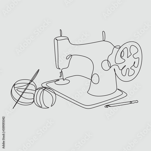 seamstress, handwork, seam, cloth, business, vintage, tool, equipment, textile, craft, fabric, traditional, industrial, household, old, handmade, industry, scissors, applique, icons, hand drawn, sketc