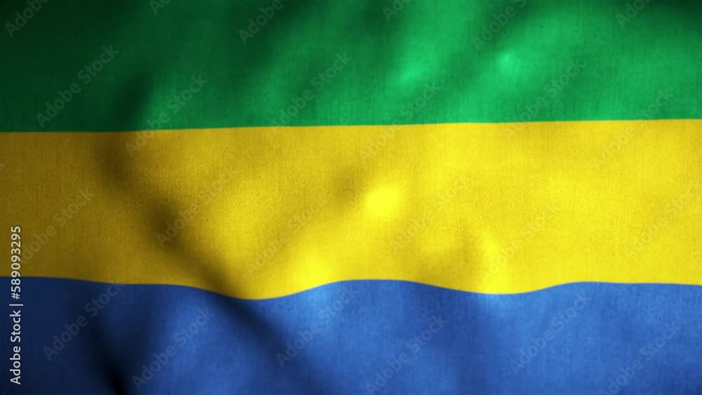 Gabon Looped Flag Gabon Looped Flag