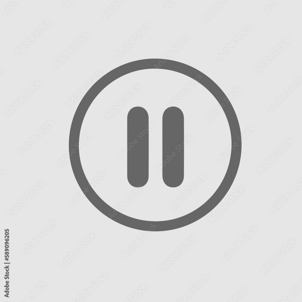 Pause button vector icon. Vector illustration EPS 10. Pause button vector icon. Vector illustration EPS 10.