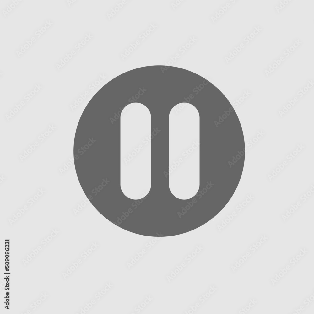 Pause button vector icon. Vector illustration EPS 10. Pause button vector icon. Vector illustration EPS 10.