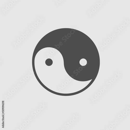 Ying yang symbol vector icon. Verctor illustration EPS 10.