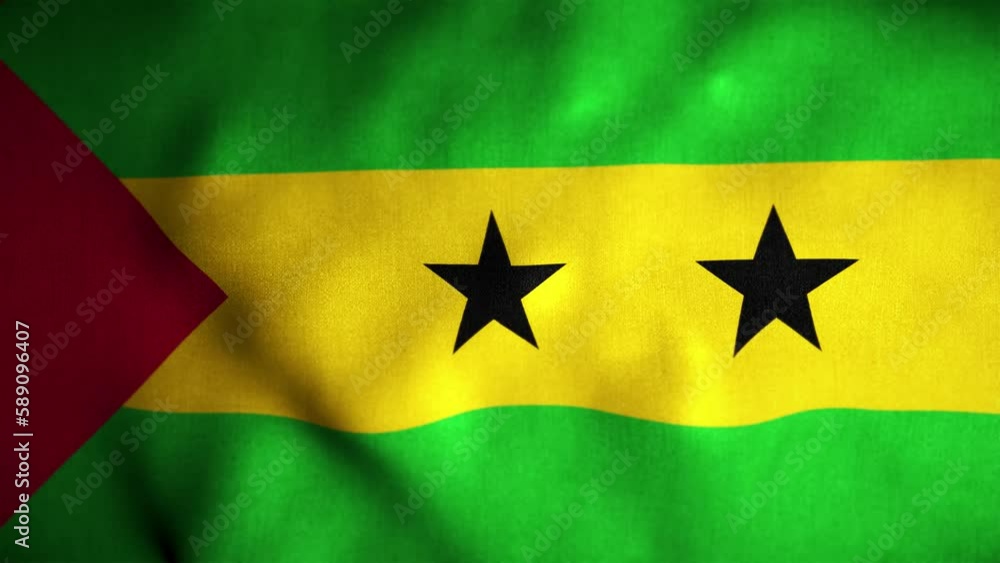 Sao Tome and Principe Looped Flag Sao Tome and Principe Looped Flag