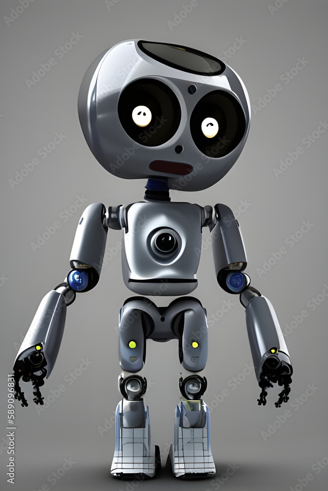 Robot 3d character. Generative AI. Robot 3d character. Generative AI.