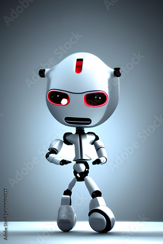 Robot 3d character. Generative AI.