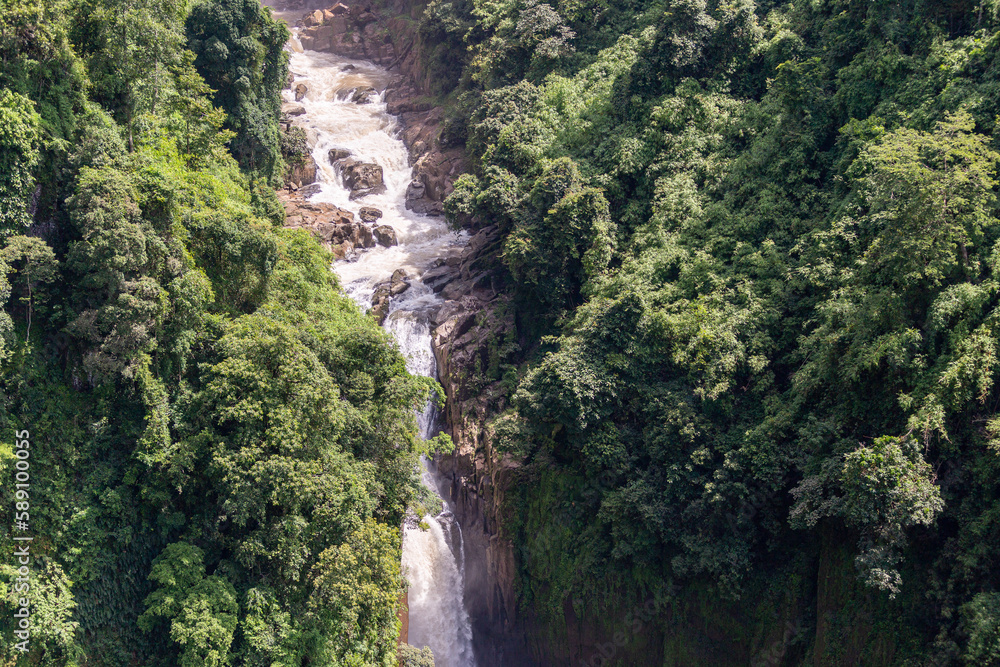 Haew Narok Waterfall in Khao Yai National Park during the rainy season