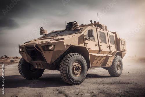 Armored Car, Made with Generative AI and post-prosessed