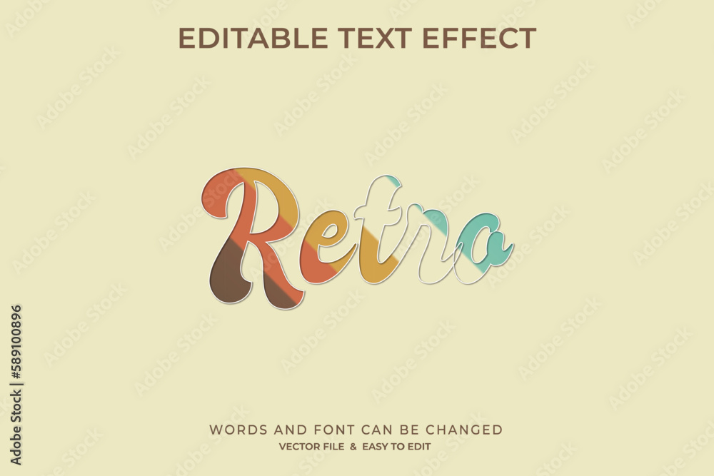 Retro editable text effects Retro editable text effects