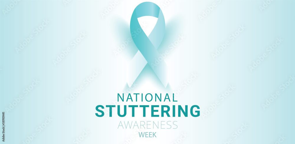 National Stuttering awareness week. Template for background, banner ...