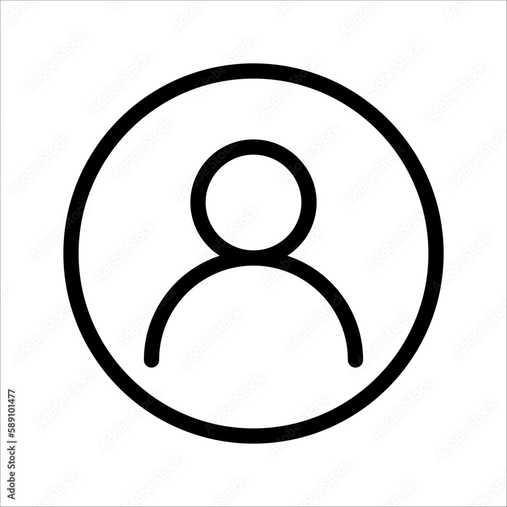 User profile icon in trendy flat design for your web site design, app, logo, UI. vector illustration on white background User profile icon in trendy flat design for your web site design, app, logo, UI. vector illustration on white background
