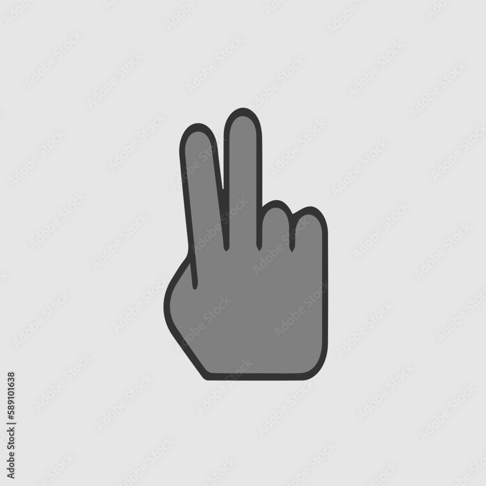 Victory isolated simple vector icon eps 10. V symbol. Victory isolated simple vector icon eps 10. V symbol.