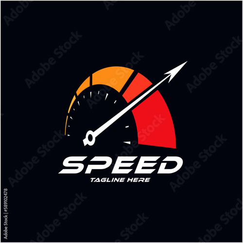 RPM speed meter vector logo