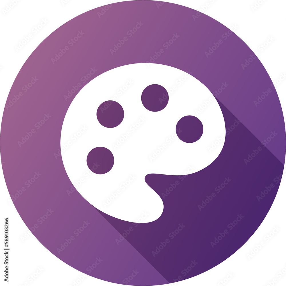 Palette icon in flat design style. Art signs illustration. Palette icon in flat design style. Art signs illustration.