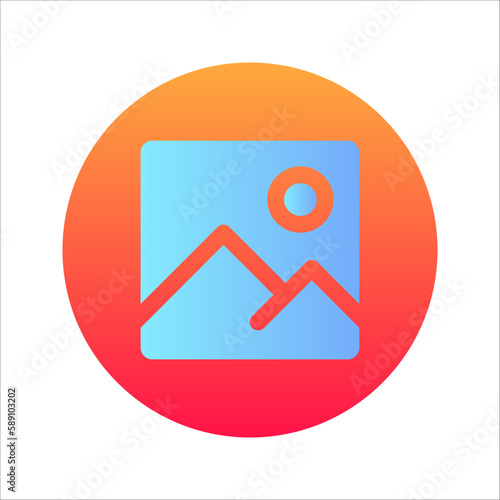 Image icon logo, photograph illustration, vector sign symbol for design, vector illustration on white background