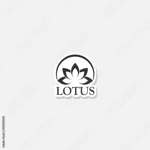  Lotus logo sticker isolated on white