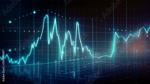 World business graph or chart stock market or forex trading graph in graphic concept suitable for financial investment