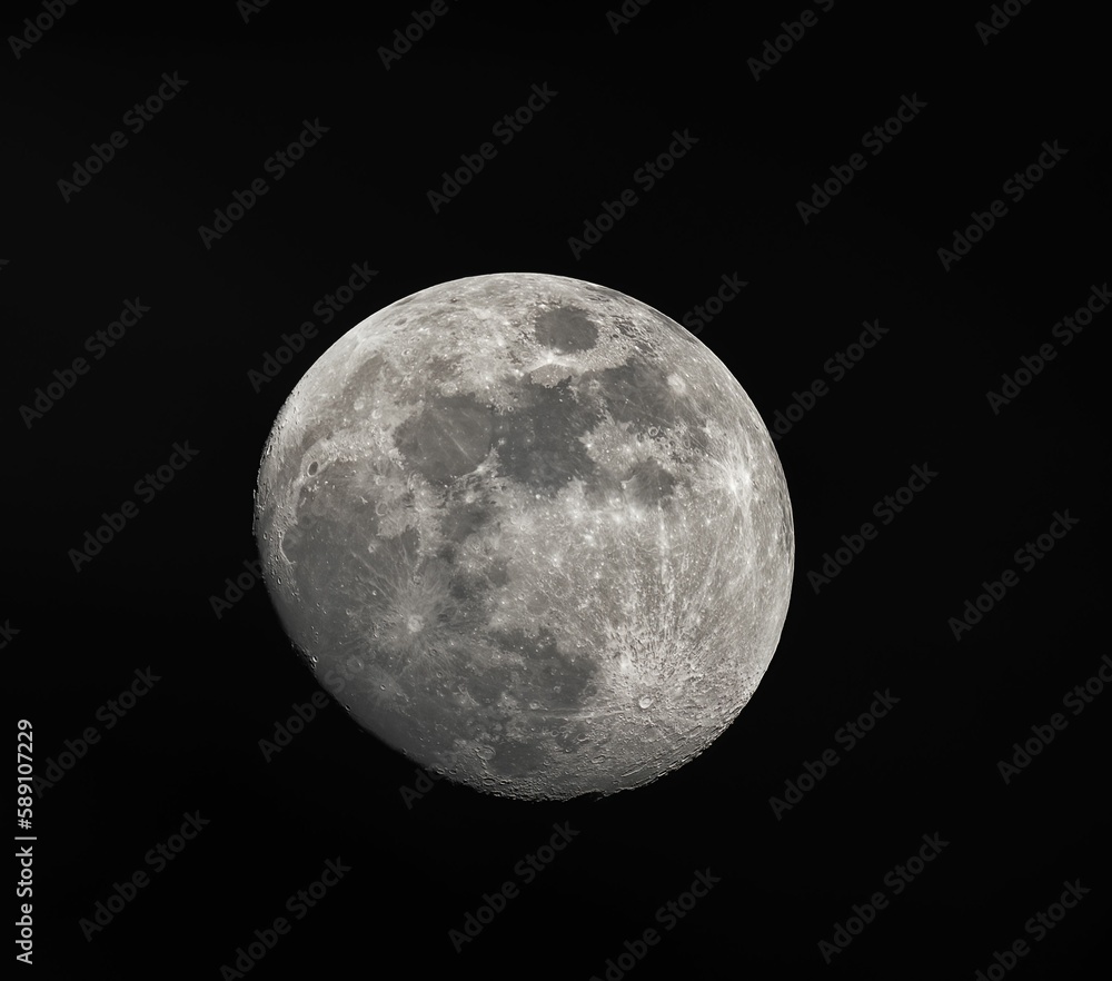 Obraz premium Full moon in night sky