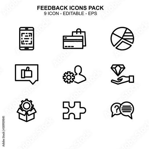 Feedback icon or logo isolated sign symbol vector illustration - Collection of high quality black style vector icons 
