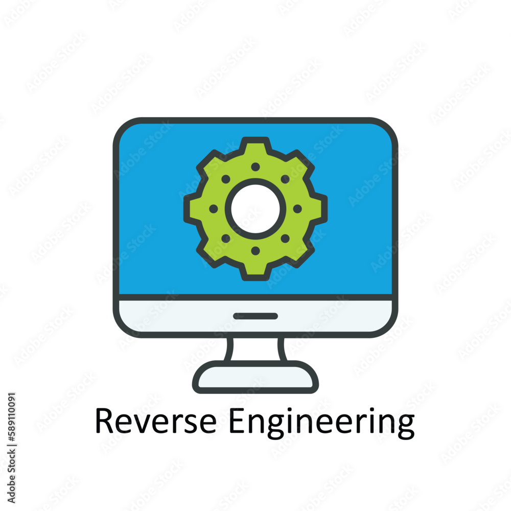 reverse engineering Vector Fill outline Icons. Simple stock illustration stock reverse engineering Vector Fill outline Icons. Simple stock illustration stock
