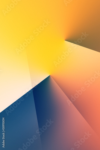 Abstract geometric background in orange, blue and yellow colors.