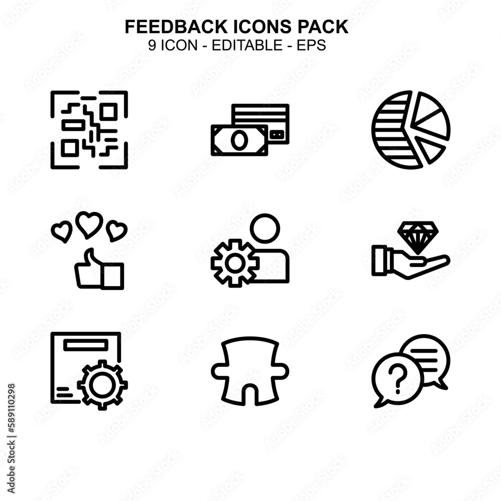 Obraz premium Feedback icon or logo isolated sign symbol vector illustration - Collection of high quality black style vector icons 