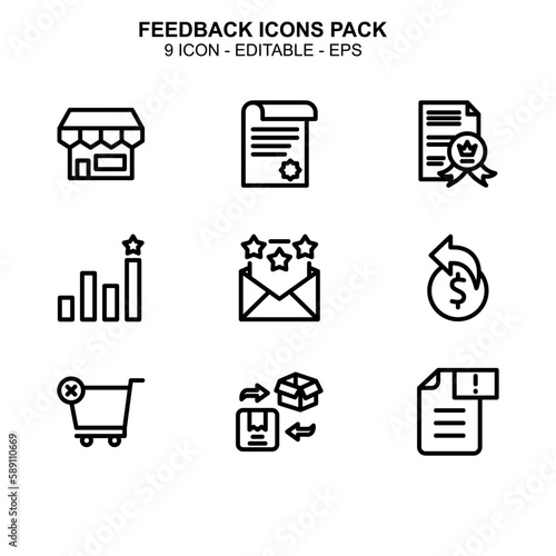 Feedback icon or logo isolated sign symbol vector illustration - Collection of high quality black style vector icons 

