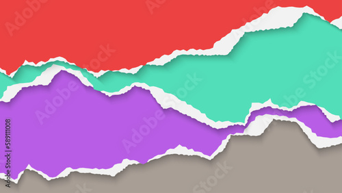 Wallpaper Mural Set Colorful Abstract Paper Ripped Frame Template Design Torontodigital.ca