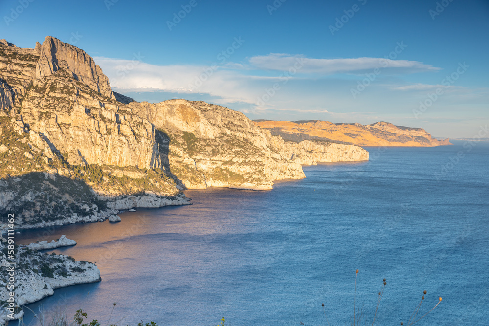 Les falaises des Calanques de Marseille en franceEurope