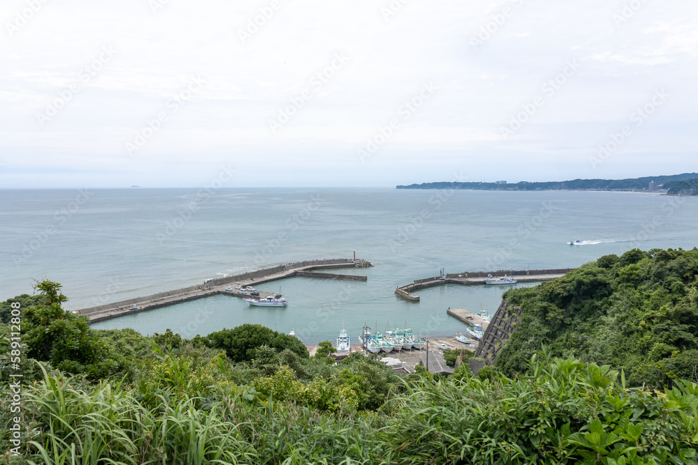 Obraz premium 千葉県御宿町 岩和田漁港